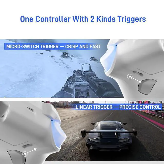 Alt view image 3 of 7 - FLYDIGI Direwolf 4 PC Controller Forceflex Joystick Forceswitch Triggers | 1000Hz Report Rate, Grip Vibration, 2 Extra Customizable Bottons, 6-Axis Gyro, 800mAh Battery