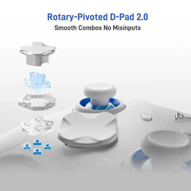 Alt view image 5 of 7 - FLYDIGI Direwolf 4 PC Controller Forceflex Joystick Forceswitch Triggers | 1000Hz Report Rate, Grip Vibration, 2 Extra Customizable Bottons, 6-Axis Gyro, 800mAh Battery
