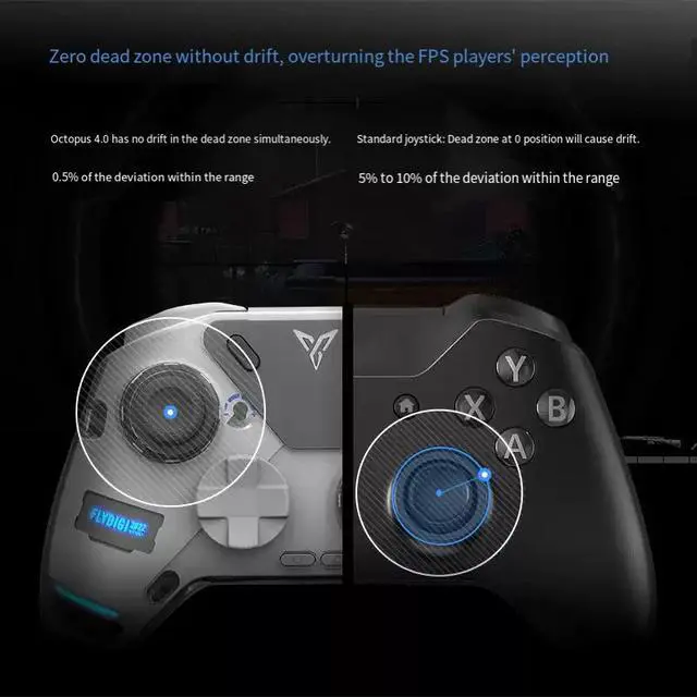 Alt view image 4 of 6 - FLYDIGI Vader 4 Pro Wireless Game Controller, Force Feedback Gaming Joystick for Switch 2, PC, Mobile, Steam, Xbox Style Controller with Hall Effect Technology
