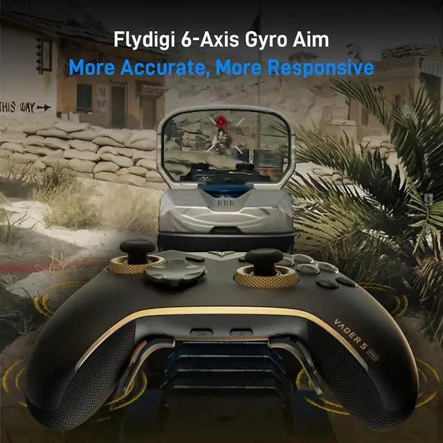 Alt view image 7 of 7 - FLYDIGI Vader 5 Pro PC Controller, FORCEFLEX Joysticks, 3ms Low Latency | FORCESWITCH Triggers, 8 Remappable Buttons, Triggers & Grips 4-Motor Vibration, 1000mAh Battery, 3 Connection Methods
