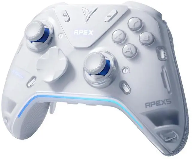 Main image of FLYDIGI Apex 5 PC Controller, Forceflex Joystick, 3ms Ultra-Low Latency | ForceAdapt Triggers, RGB Light Bar, Full-Color LCD Display,1500mAh Battery, Trigger+Grip Vibration, 6 Extra Bottons