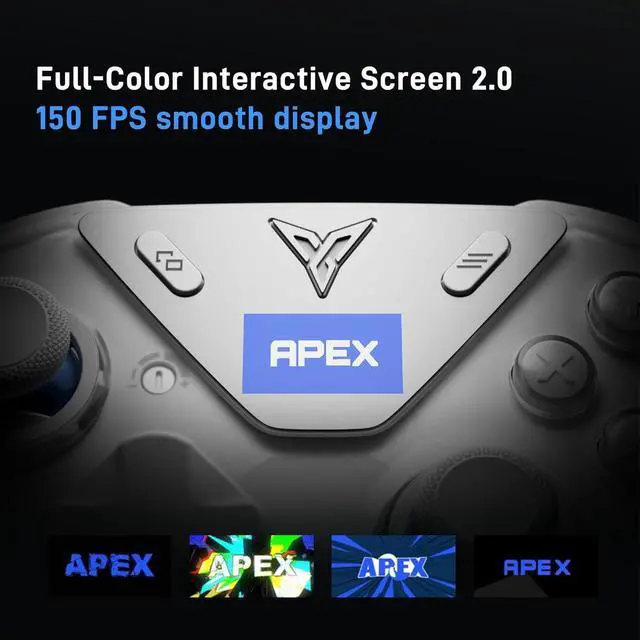 Alt view image 5 of 7 - FLYDIGI Apex 5 PC Controller, Forceflex Joystick, 3ms Ultra-Low Latency | ForceAdapt Triggers, RGB Light Bar, Full-Color LCD Display,1500mAh Battery, Trigger+Grip Vibration, 6 Extra Bottons