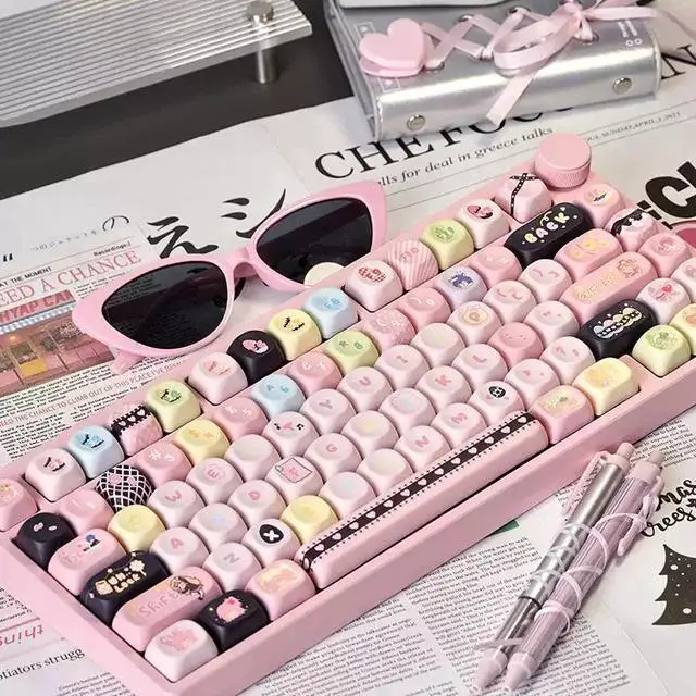 Main image of Guardian Sweetheart MOA PBT Keycaps Set 5-Sided Dye-Sublimation, Cute Anime Theme, 125+ Keys, Fits MCHOSE 68 & 60/65/75/TKL/Full Size MX Keyboards