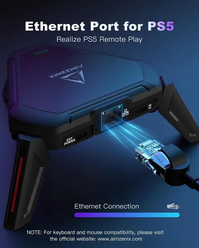 Alt view image 2 of 7 - MONSTER Keyboard and Mouse Adapter for PS5 (via Remote Play) | Compatible with PC, PS4, Xbox Series X/S, Xbox One, Switch, Switch 2, Supports APP Real-time AdjustmentV802712
