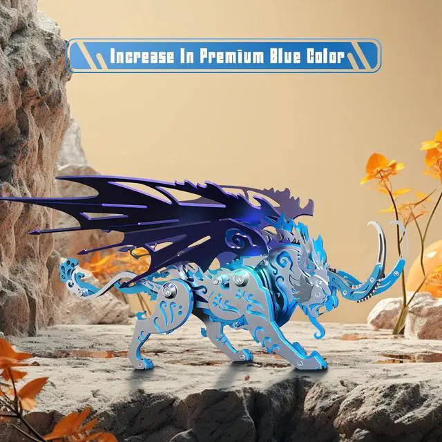 Alt view image 7 of 7 - 3D Metal Puzzles for Adults,Mechanical Model Kit Qiong Qi Blue | Qi Blue 3D Puzzles for Adults Mechanical Model Kit Qiong Qi Blue,Simple Metal Model Kits Ideal for Gifts and Decor for Adult
