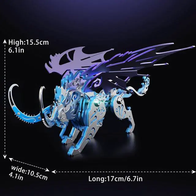 Alt view image 6 of 7 - 3D Metal Puzzles for Adults,Mechanical Model Kit Qiong Qi Blue | Qi Blue 3D Puzzles for Adults Mechanical Model Kit Qiong Qi Blue,Simple Metal Model Kits Ideal for Gifts and Decor for Adult