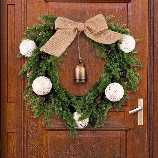 Alt view image 5 of 7 - Vintage Christmas Ornaments for Tree Decorations - Rustic Christmas Ball Ornaments Gold White for Indoor Holiday Xmas Decor - 80mm 3.15inch, Pack of 12