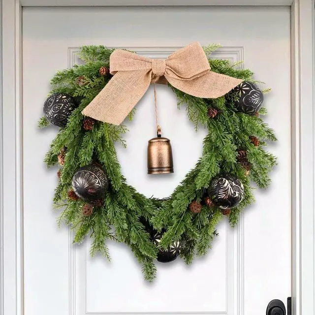 Alt view image 4 of 7 - Vintage Christmas Ornaments for Tree Decorations - Rustic Christmas Ball Ornaments Gold White for Indoor Holiday Xmas Decor - 80mm 3.15inch, Pack of 12 Black