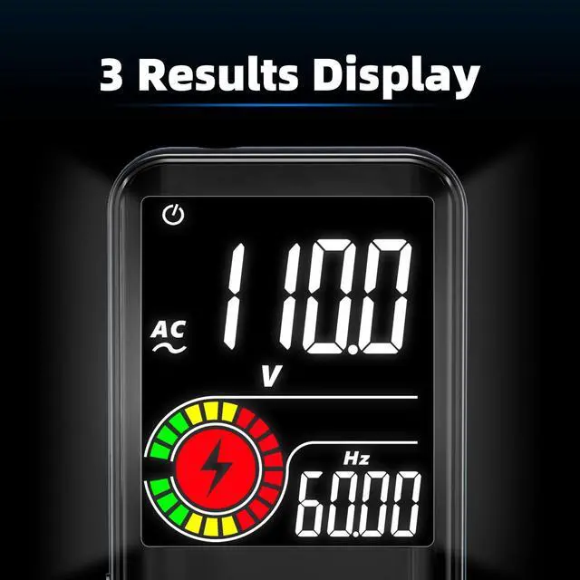 Alt view image 4 of 7 - BSIDE Smart Digital Multimeter 9999 Counts Pocket Voltmeter, Rechargeable with 3 Results Display, Capacitance Diode Duty Cycle Resistance Hz V-Alert Voltage Tester