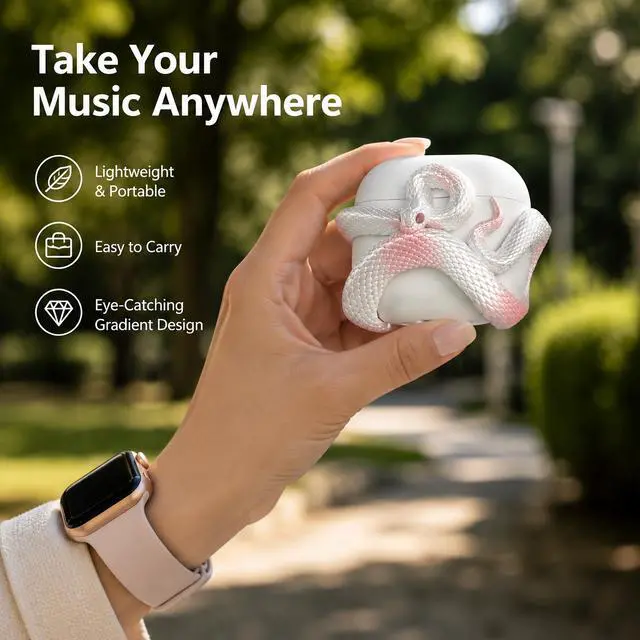 Alt view image 4 of 7 - Original Snake Series AirPods Pro 3 Case Protective Cover for Apple Earbuds, Shockproof Drop Protection Shell