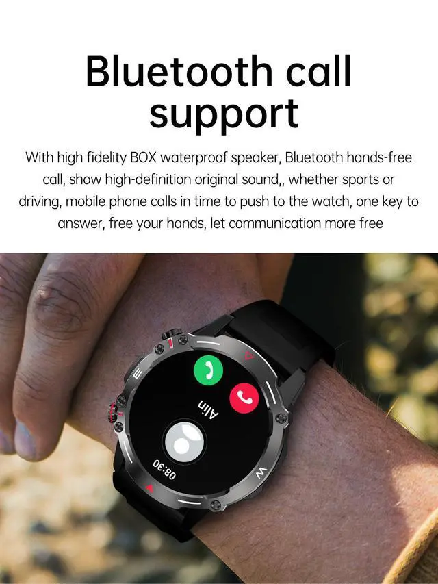 Alt view image 4 of 7 - HK87 Smart Watch for Men, Fitness Tracker with NFC, Heart Rate & Blood Oxygen Monitor, 100+ Sports Modes, Step Counter Smartwatch for Android iOS