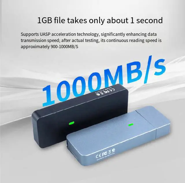 Alt view image 4 of 7 - RTL9210 M.2 Portable SSD Enclosure, NVMe Protocol, 10Gbps USB 3.2 Gen2, 2230, Magnetic Design, Plug-and-Play for PC Laptop Smartphone