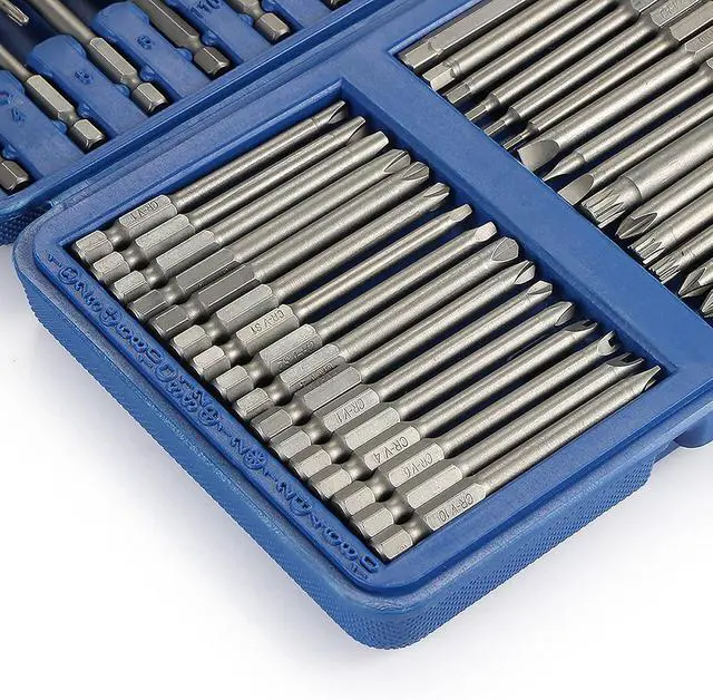 Alt view image 4 of 7 - Screwdriver Bit Set, Sunsbell Security Bit Set Extra Long Magnetic Driver Kit, Drill Screwdriver Bit Set, Screw Driver Bits with Case, Hex, Star Bits, Square, Spanner Bits - 50Pcs