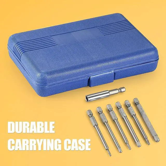 Alt view image 2 of 7 - Screwdriver Bit Set, Sunsbell Security Bit Set Extra Long Magnetic Driver Kit, Drill Screwdriver Bit Set, Screw Driver Bits with Case, Hex, Star Bits, Square, Spanner Bits - 50Pcs