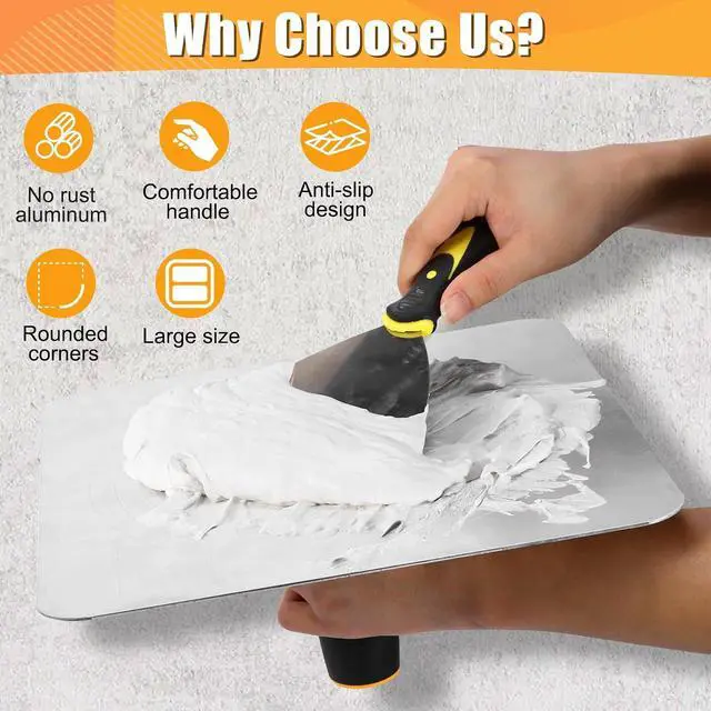 Alt view image 6 of 7 - Aluminium Plastering Hawk, Mortar Board Holder Home Finishing Plastering Tool