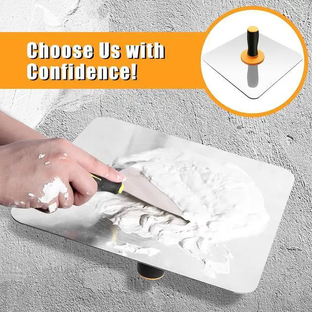 Alt view image 2 of 7 - Aluminium Plastering Hawk, Mortar Board Holder Home Finishing Plastering Tool