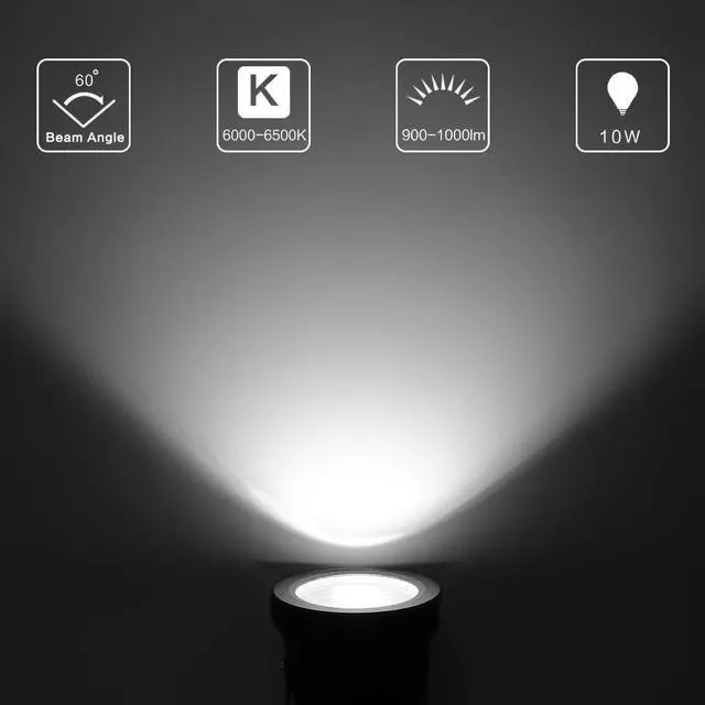 Alt view image 6 of 7 - OurLeeme Underwater Flood Light Spot Light 12V LED Pond Light, IP65 Waterproof Fountain Lights 10w,900LM, Spotlight Landscape Lamp for Fish Tank,Pond,Garden,Swimming Pool(Cool White)