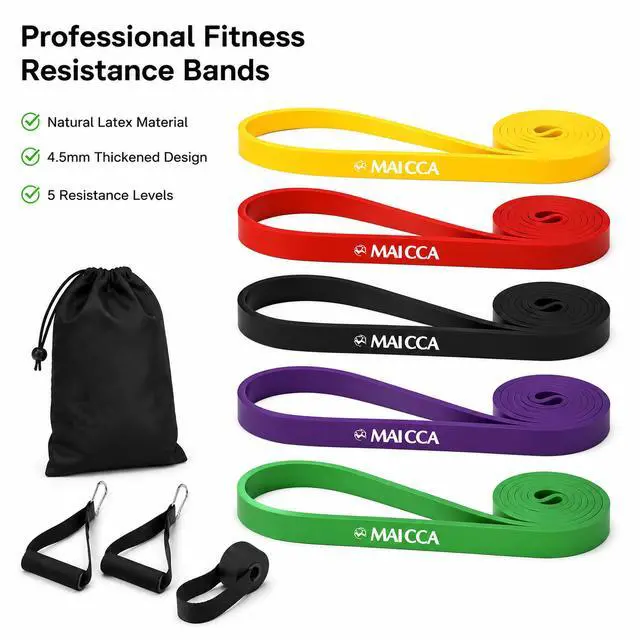 Alt view image 2 of 7 - Resistance Bands Set, Pull Up Assist Bands - Stretch Resistance Band - Mobility Band Powerlifting Exercise Bands for Resistance Training, Physical Therapy, Home Workouts