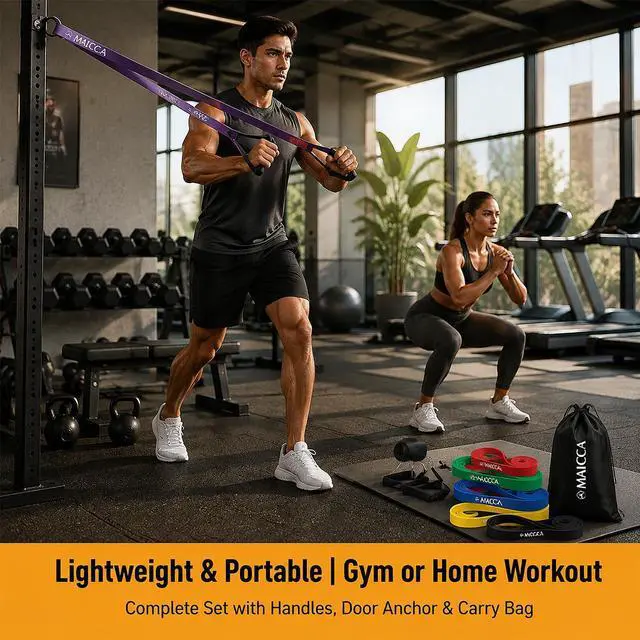 Alt view image 4 of 7 - Resistance Bands Set, Pull Up Assist Bands - Stretch Resistance Band - Mobility Band Powerlifting Exercise Bands for Resistance Training, Physical Therapy, Home Workouts