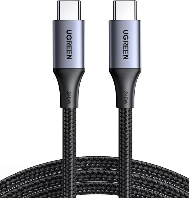 Main image of UGREEN 240W USB C to USB C Cable, Fast Charging USB C Cable for iPhone 17 Pro Max/16, Samsung Galaxy S25/S24, MacBook Pro/Air, iPad Pro/Air/Mini, Dell XPS, 3.3FT (Pack of 2)