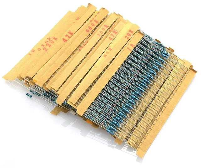 Alt view image 6 of 6 - Capacitor Resistor Kit LED Diode 30 Values Resistance Capacitor Universal Transistor