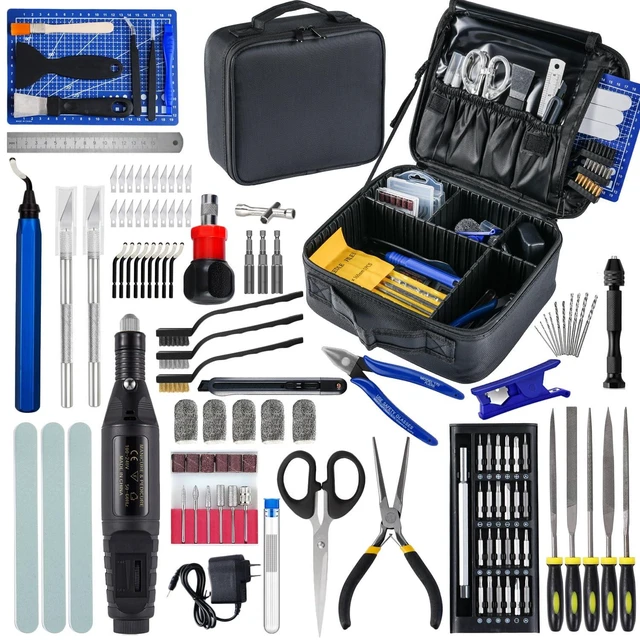 Main image of 124Pcs 3D Printing Accessory Tools with Tool Bag,Remove/Trim and Finish 3D Print, Deburring Tool, Nozzle Cleaning, Removal Scrapers, Finishing Tools