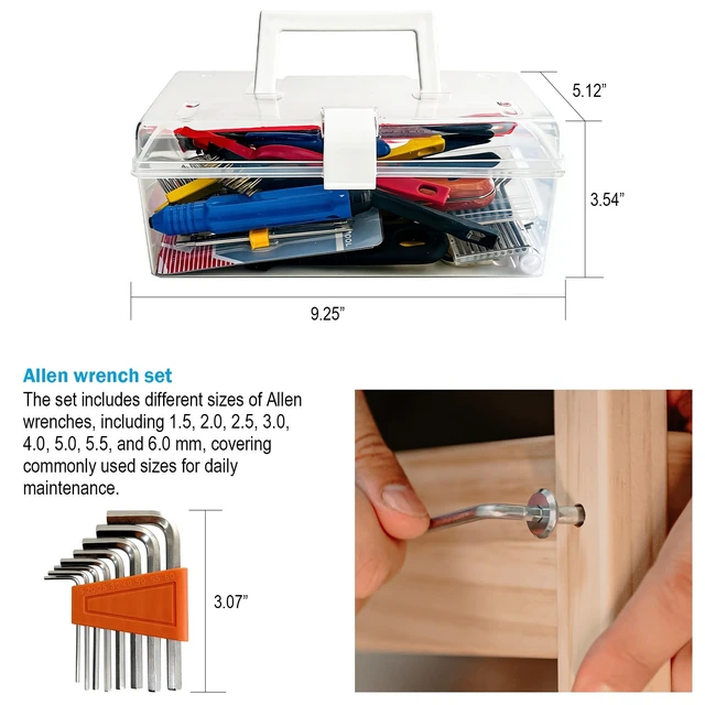 Alt view image 5 of 7 - 99PCS Pcs 3D Printer Toolbox Kit, 3D Printing ABS Storage Tool Set Includes Screwdriver/Wrench/Pliers/Needle for Cleaning Finishing Printing