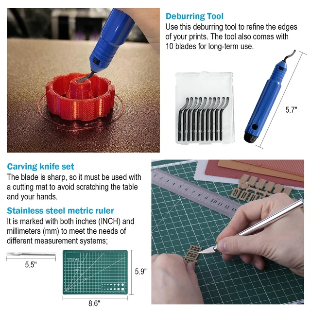 Alt view image 4 of 7 - 99PCS Pcs 3D Printer Toolbox Kit, 3D Printing ABS Storage Tool Set Includes Screwdriver/Wrench/Pliers/Needle for Cleaning Finishing Printing