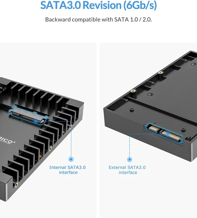 Alt view image 3 of 7 - 2.5 SSD SATA to 3.5 Hard Drive Adapter Internal Drive Bay Converter Mounting Bracket Caddy Tray for 7 / 9.5 / 12.5mm 2.5 inch HDD / SSD with SATA III Interface