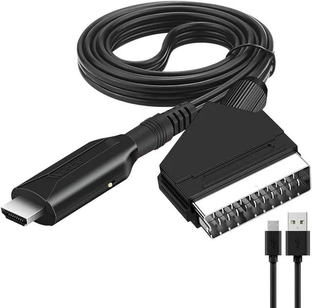 Main image of SCART to HDMI Converter, HD 1080P Video Audio Cable Adapter Converter for HDTV STB VHS Xbox PS3 Sky DVD Blu-Ray