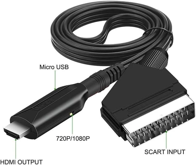 Alt view image 3 of 5 - SCART to HDMI Converter, HD 1080P Video Audio Cable Adapter Converter for HDTV STB VHS Xbox PS3 Sky DVD Blu-Ray