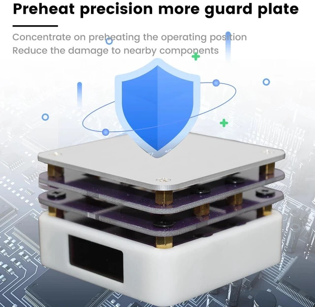 Alt view image 5 of 6 - PD Protocol 65W Mini Constant Temperature Heating Stage Preheater LED Display Reflow Soldering Station Welding Heating Plate