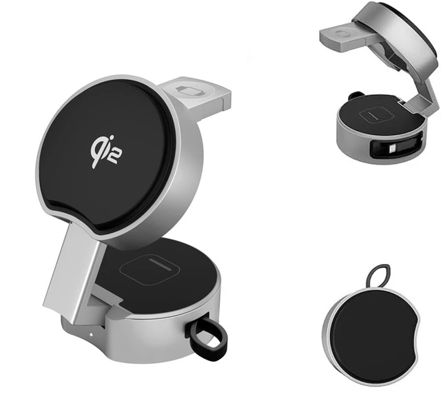 Alt view image 7 of 7 - Wireless Charger Mini 3-in-1,25W Fast Charging, Foldable, Magnetic, Desktop Charging Station for iPhone and Apple Watch
