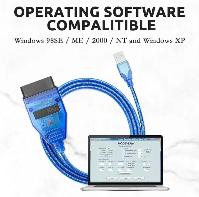 Alt view image 2 of 7 - For VAG 409 KKL OBD2 Car Diagnostic Cable Scanner Interface For Vag KKL 409 Chip CH340 works For VW/Audi/Seat/Volkswagen/Skoda