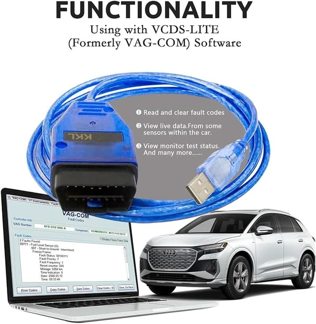 Alt view image 6 of 7 - For VAG 409 KKL OBD2 Car Diagnostic Cable Scanner Interface For Vag KKL 409 Chip CH340 works For VW/Audi/Seat/Volkswagen/Skoda