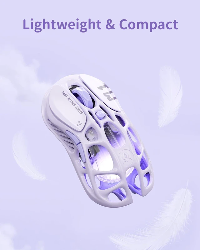 Alt view image 2 of 7 - GravaStar Mercury M1 Pro Gaming Mouse, Tri Mode, Up to 209H Battery Life,Wireless, Magnesium Alloy, 26,000 DPI, PAW3395DM Sensor, 5 Programmable Buttons, 4K Polling Rate(not included 4k dongle)