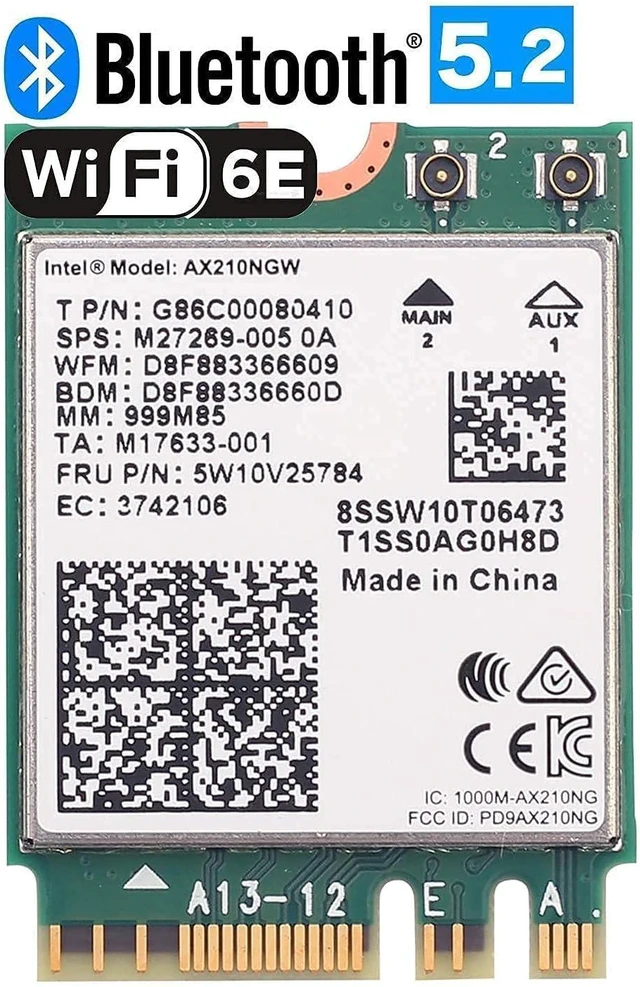 Alt view image 3 of 7 - WiFi 6E Intel AX210 and WiFi 6 Intel AX200 for Upgrading Laptop to WiFi 6 Speed 2400Mbps + 574Mbps