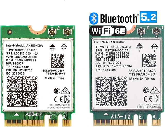 Main image of WiFi 6E Intel AX210 and WiFi 6 Intel AX200 for Upgrading Laptop to WiFi 6 Speed 2400Mbps + 574Mbps