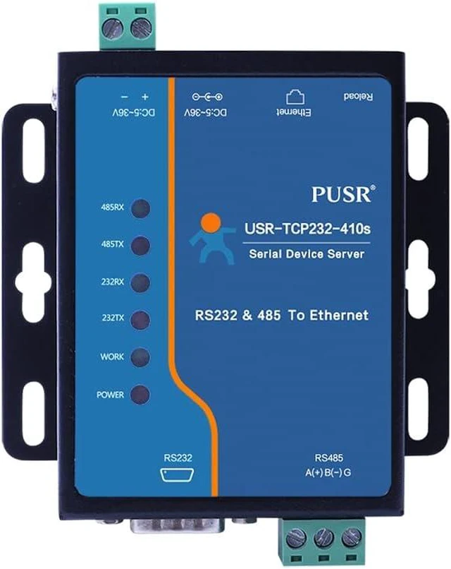 Main image of RS232 RS485 Modbus RTU to Modbus TCP Gateway Serial to Ethernet Converter USR-TCP232-410s