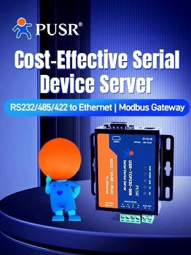 Alt view image 2 of 6 - TCP232-306 RS232 RS485 RS422 to Ethernet TCP IP Modbus Gateway Serial Device Server Serial to ethernet converters
