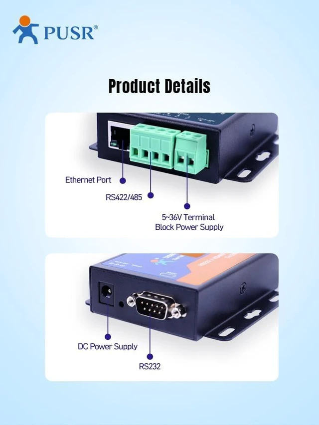 Alt view image 5 of 6 - TCP232-306 RS232 RS485 RS422 to Ethernet TCP IP Modbus Gateway Serial Device Server Serial to ethernet converters