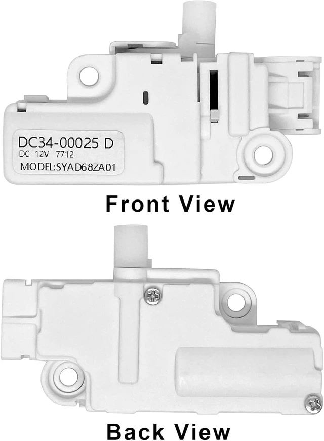 Alt view image 2 of 7 - DC34-00025D DC12V Washer Door Lock Switch for Samsung Replacement Parts,for WW90K74150OX,WW90K74150SC,WW90K74150O,WF45K6200AW/A2,WF45K6500AZ/A2 Washing Machine, Middle Door Lock, Replace PS11758871