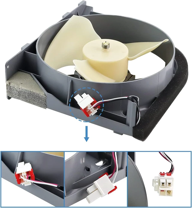 Alt view image 4 of 6 - DA97-15765A DA31-00340A RMF002ASSA Refrigerator Condenser Fan Motor Replacement for Sam-Sung Replace DA97-12842A DA97-12842B DA97-15765C Condenser Fan Motor Assembly By Fetechmate