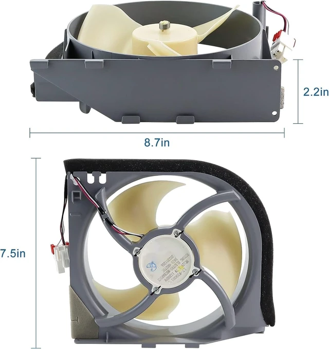 Alt view image 6 of 6 - DA97-15765A DA31-00340A RMF002ASSA Refrigerator Condenser Fan Motor Replacement for Sam-Sung Replace DA97-12842A DA97-12842B DA97-15765C Condenser Fan Motor Assembly By Fetechmate