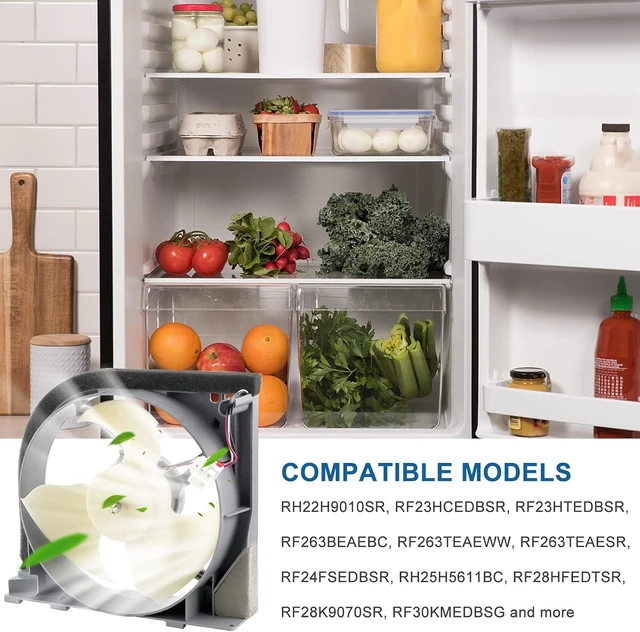 Alt view image 5 of 6 - DA97-15765A DA31-00340A RMF002ASSA Refrigerator Condenser Fan Motor Replacement for Sam-Sung Replace DA97-12842A DA97-12842B DA97-15765C Condenser Fan Motor Assembly By Fetechmate