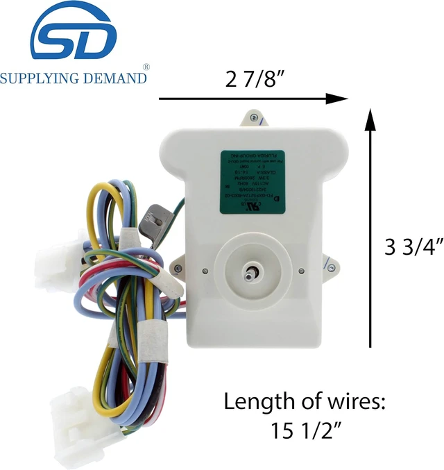 Alt view image 2 of 5 - Supplying Demand 242219204 4546153 Refrigerator Evaporator Fan Motor