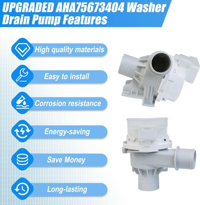 Alt view image 2 of 7 - LG AHA75673404 Washer Drain Pump Assembly Replacement for LG Drain Pump