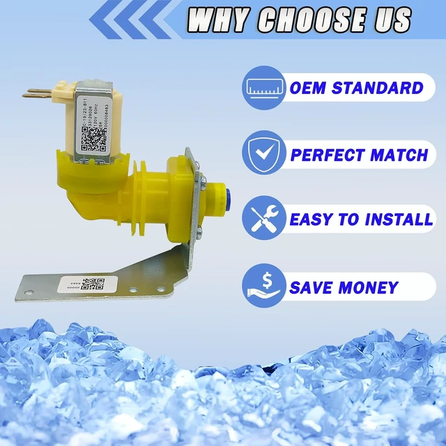 Alt view image 5 of 6 - Upgraded 000009120 000008483 Water Inlet Valve Assembly, 000008487 Ice Machine Water Inlet Valve, 5W 120V 60Hz, Compatible with Manitowoc Ice machines