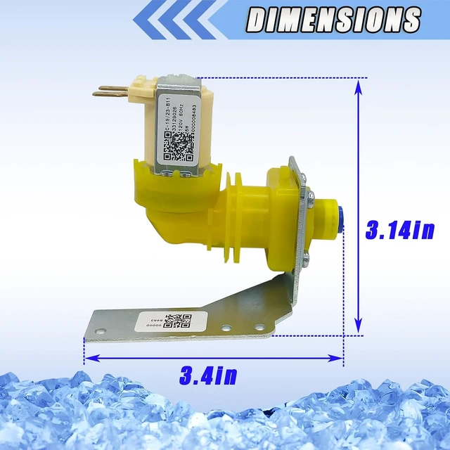 Alt view image 2 of 6 - Upgraded 000009120 000008483 Water Inlet Valve Assembly, 000008487 Ice Machine Water Inlet Valve, 5W 120V 60Hz, Compatible with Manitowoc Ice machines