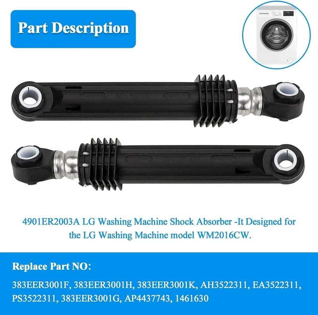 Alt view image 3 of 7 - 383EER3001G 383EER3001J 4901ER2003A Washer Shock Absorber for LG,3 PACK Replace 383EER3001V,383EER3001F,383EER3001H,383EER3001S